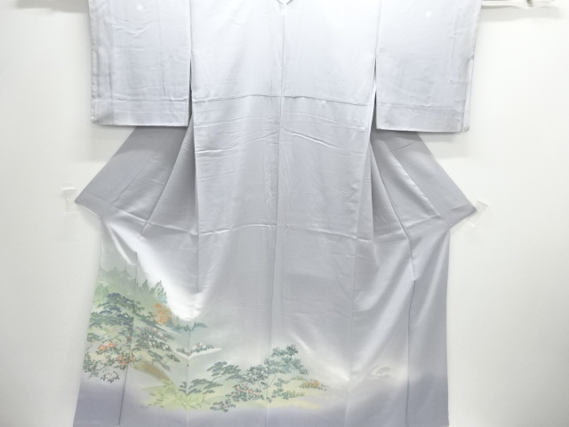 庭園模様織り出し三つ紋色留袖(重ね衿付き)